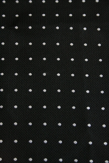Knightsbridge Neckwear Micro Polka Dot Pre-Tied Silk Bow Tie - Black / White From Woven Durham