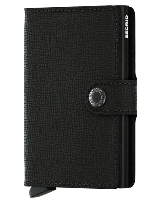 Mini Leather Wallet - Crisple Black Secrid