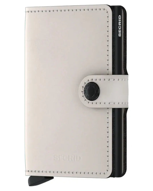 Mini Leather Wallet - Matte Chalk White Secrid