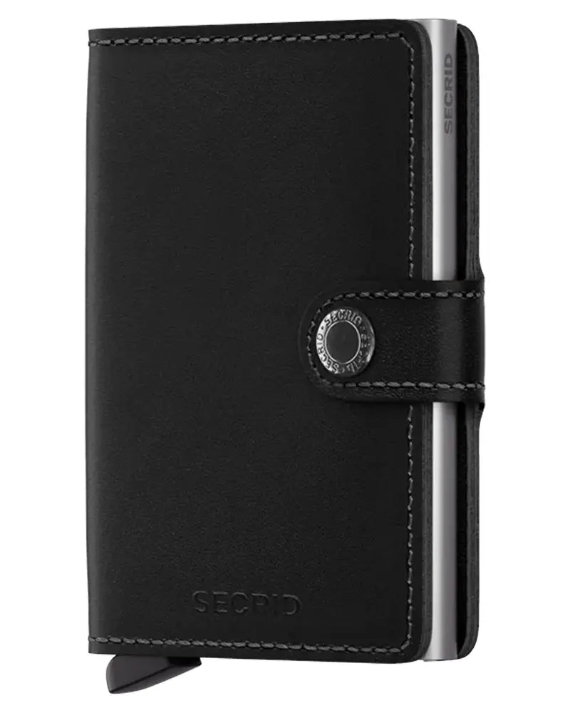 Mini Leather Wallet - Original Black / Silver Secrid