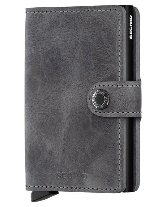 Mini Leather Wallet - Vintage Grey Secrid