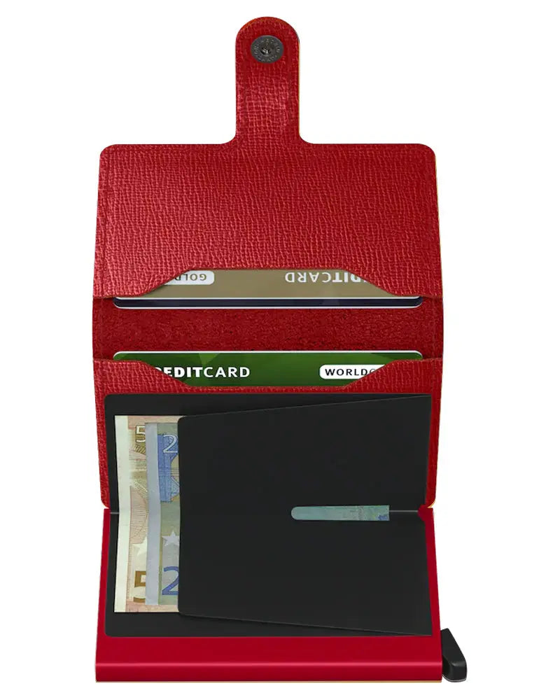 Red Mini Wallet Secrid Mini Leather Wallet - Crisple Lipstick Red – Woven Durham