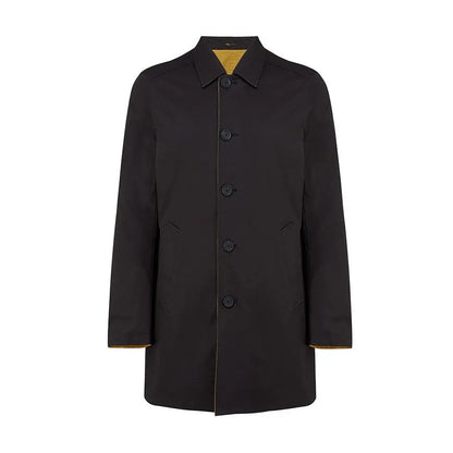 Guards London Montague Black And Gold Reversible Mac From Woven Durham