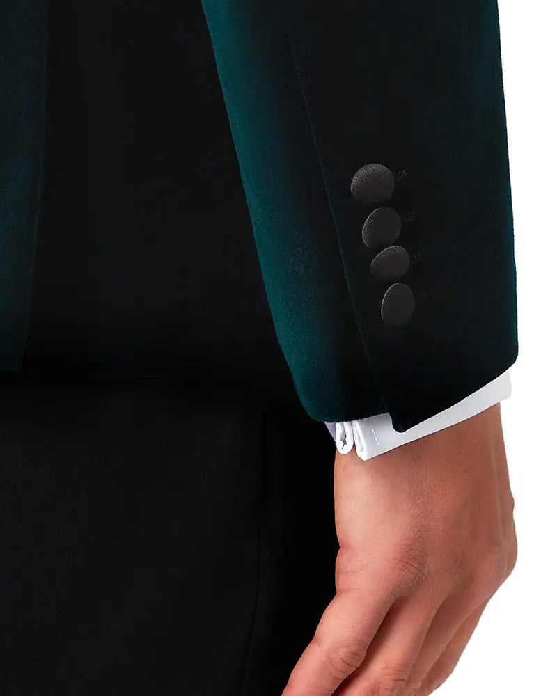 Buy Remus Uomo Monti Velvet Suit Jacket - Green | Blazerss at Woven Durham