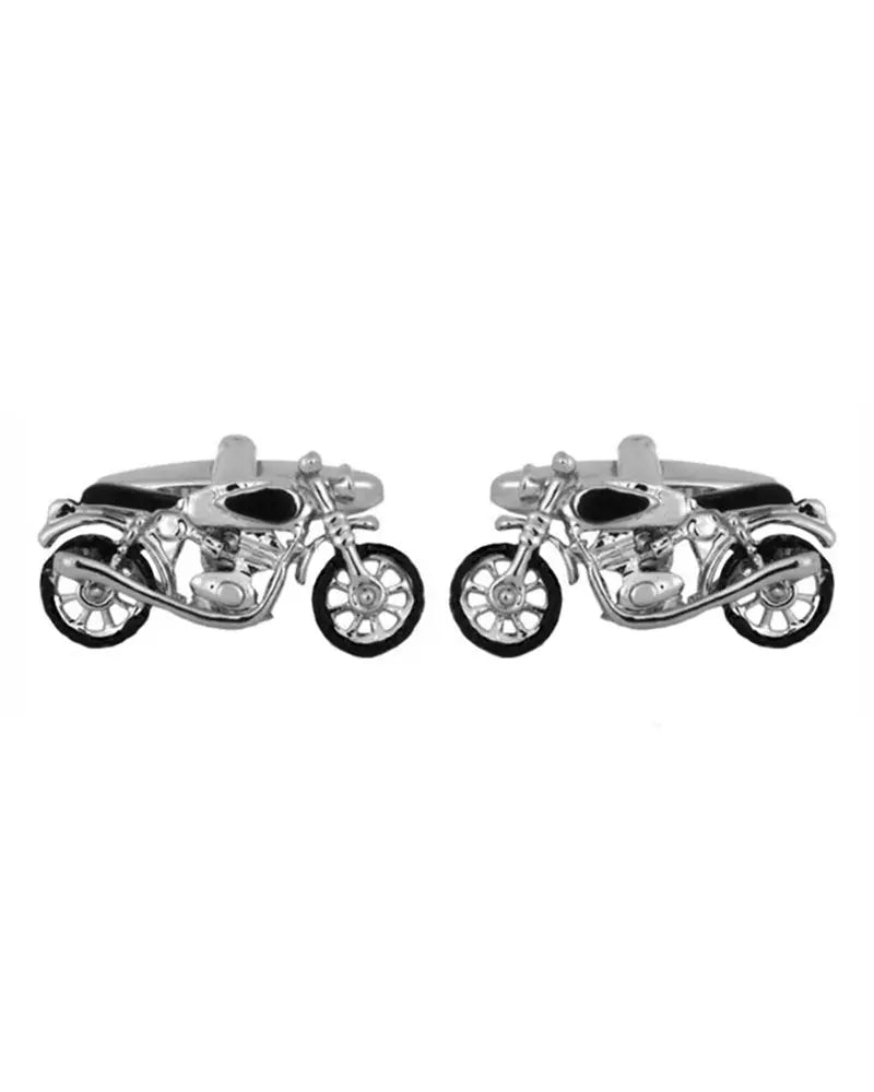 Motorbike Cufflinks - Silver Dalaco