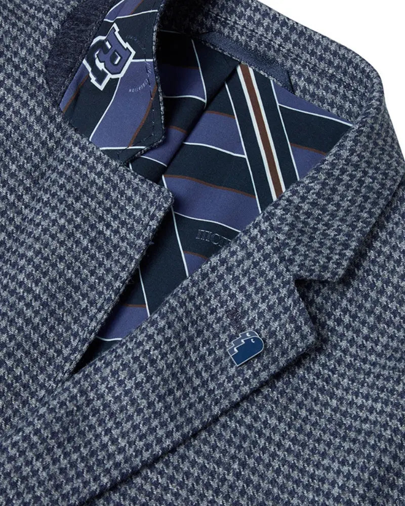 Buy Remus Uomo Nico Houndstooth Blazer Jacket - Blue | Suit Jacketss at Woven Durham