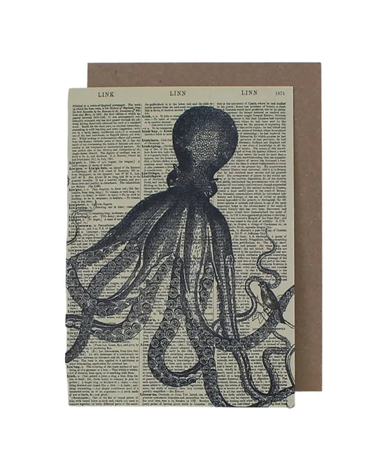 Buy WeAct Company Octopus Dictionary Art Greetings Card | Greetings Cardss at Woven Durham