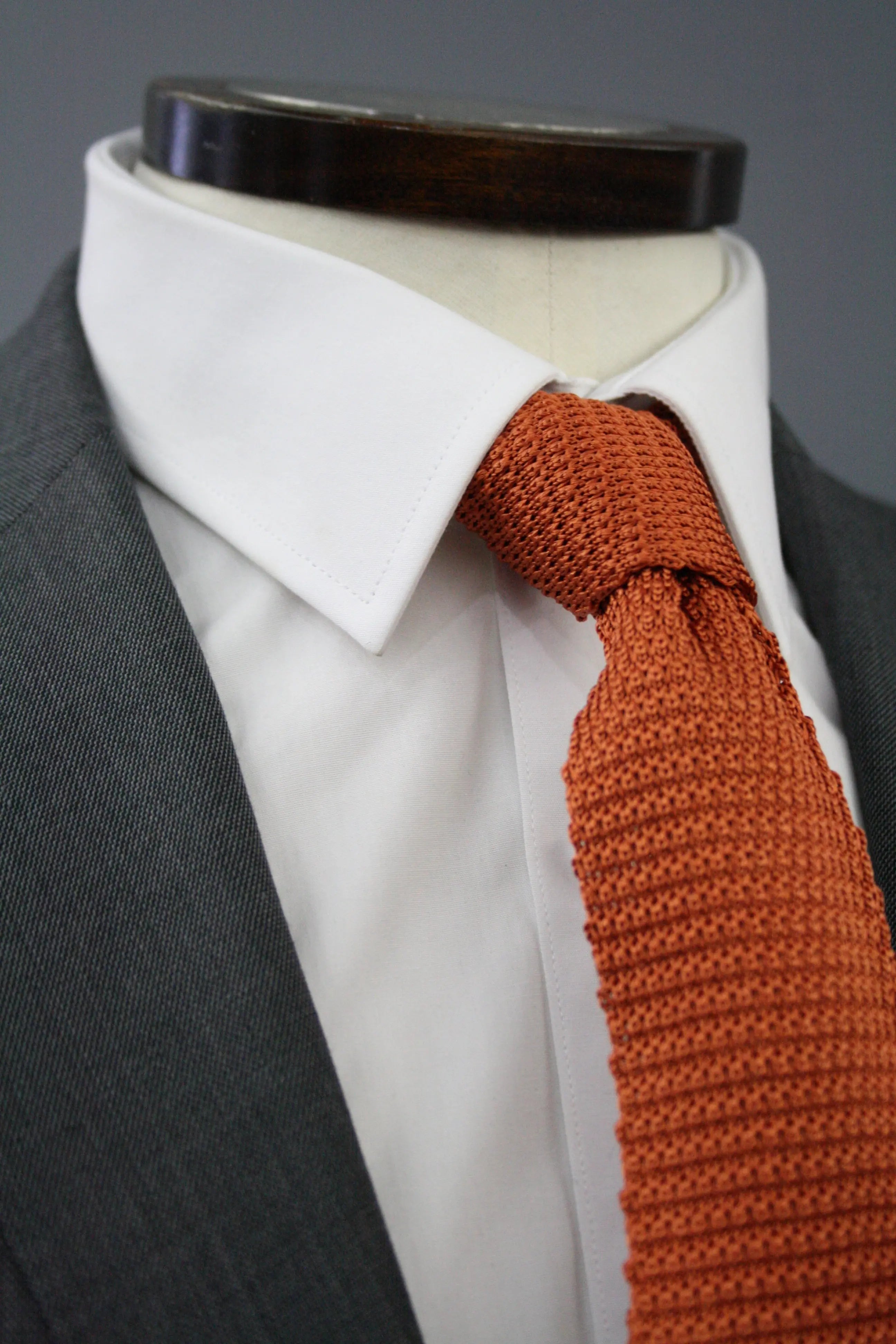 Knightsbridge Neckwear Orange Knitted Silk Tie Buy Woven Durham