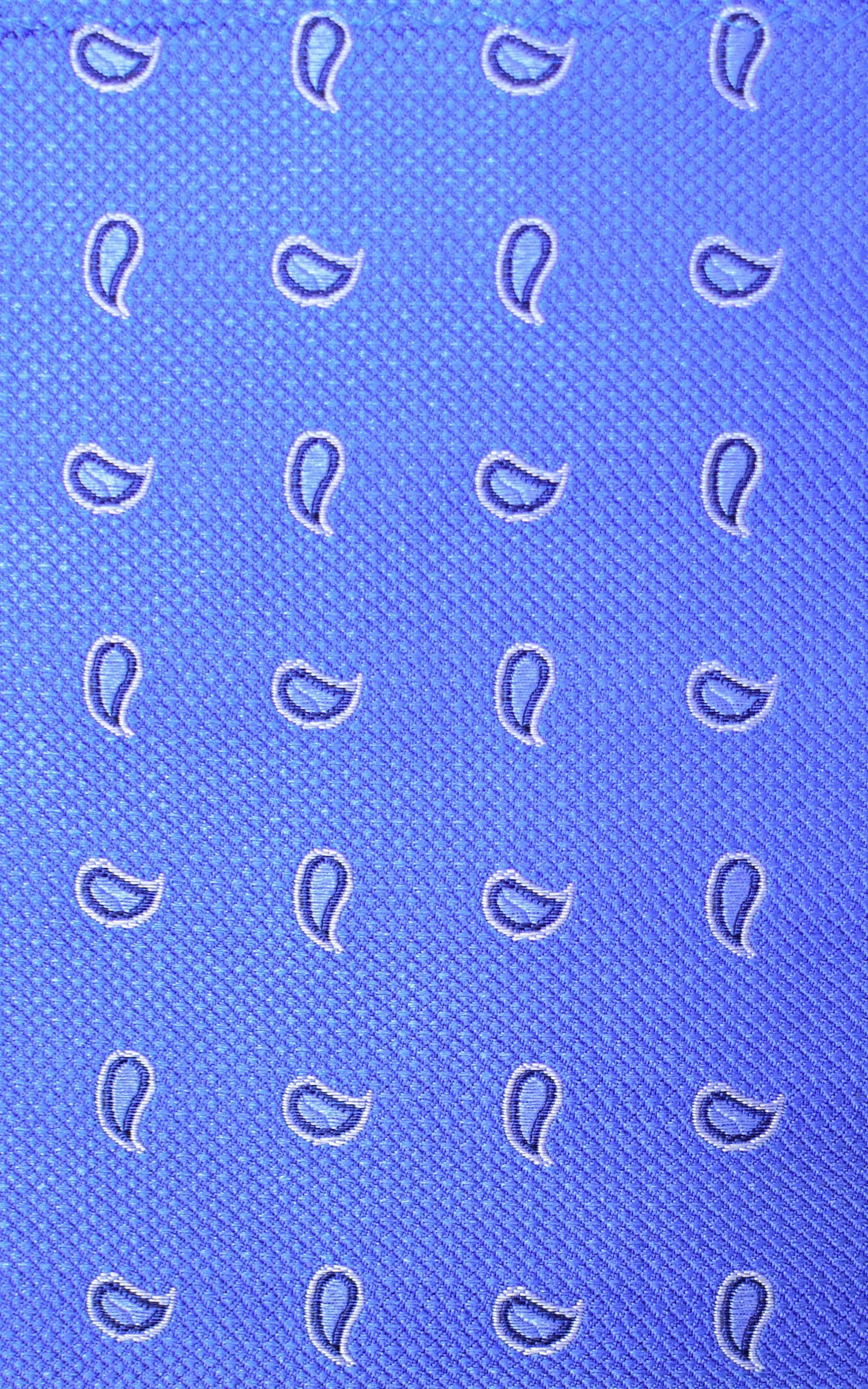 Knightsbridge Neckwear Paisley Silk Tie - Blue From Woven Durham