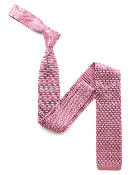 Buy Knightsbridge Neckwear Pastel Pink Knitted Silk Tie | Knitted Tiess at Woven Durham
