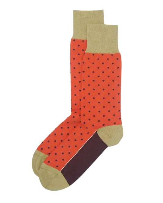 Buy Peper Harow Polka Dot Design Cotton Socks - Orange | Sockss at Woven Durham