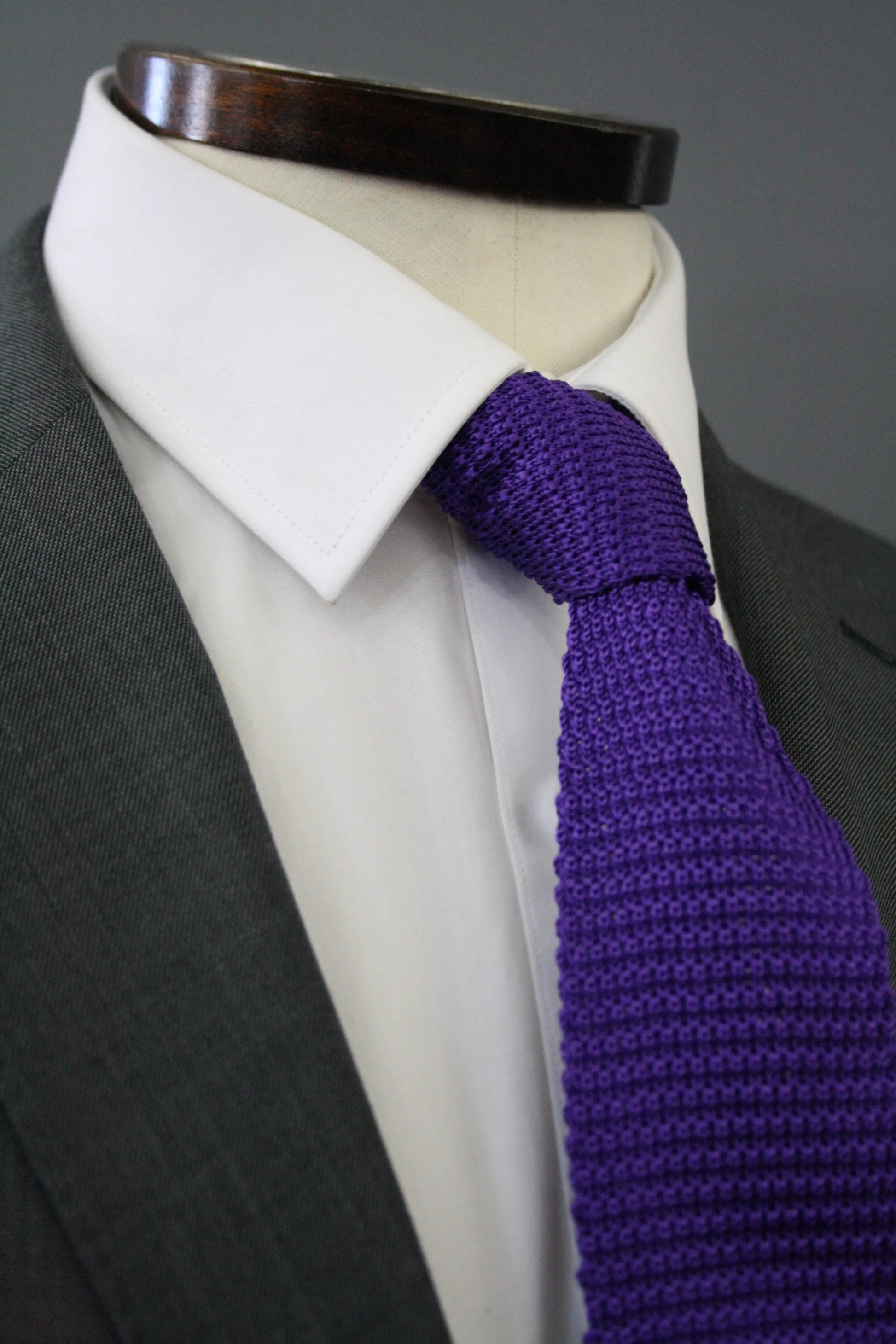Purple Knitted Silk Tie Knightsbridge Neckwear