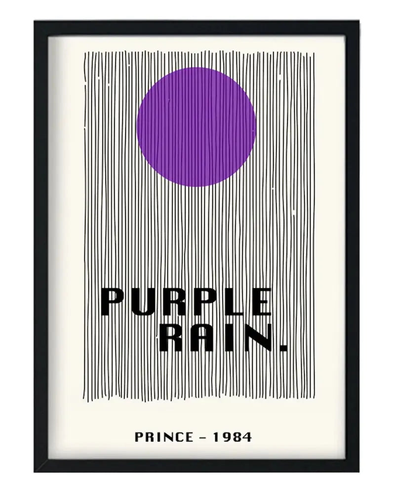 Purple Rain Retro Art Print FanClub