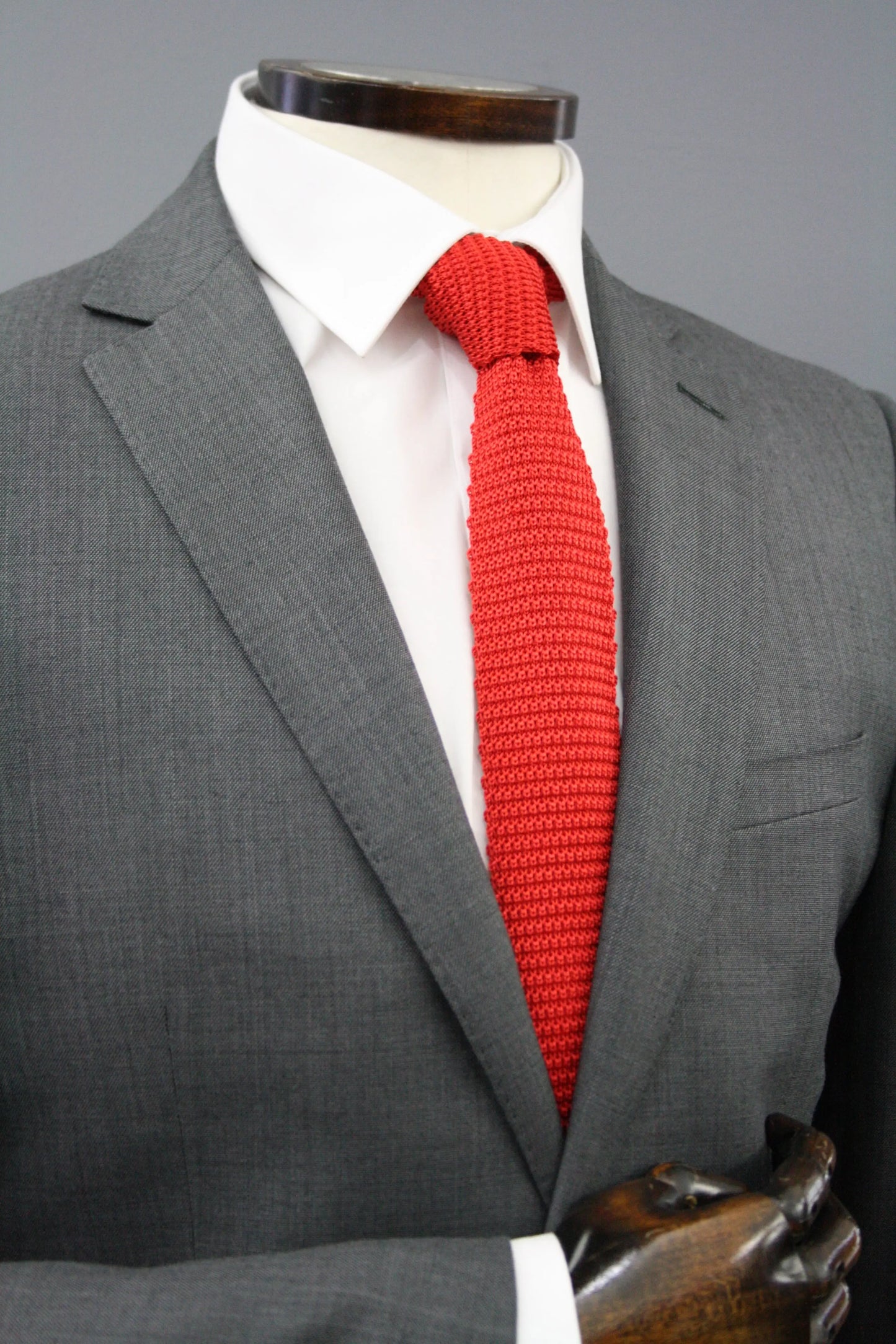 Red Knitted Silk Tie Knightsbridge Neckwear