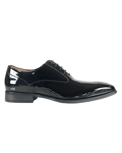 Buy Azor Ricardo Semi Brogue Derby Shoes - Black | Oxford Shoess at Woven Durham