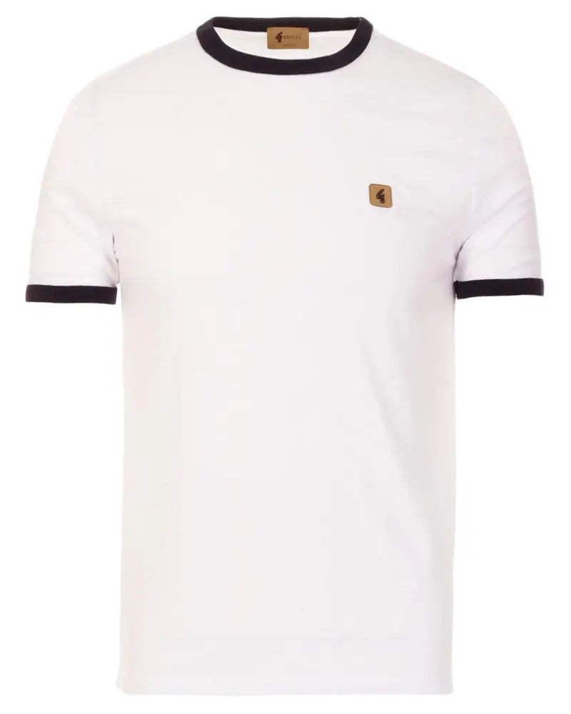 Buy Gabicci Vintage Ringer Contrast Trim T-Shirt - White | T-Shirtss at Woven Durham