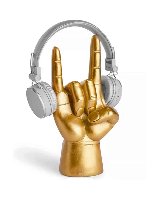 Rock On Mini Headphone & Accessory Stand - Gold Iron & Glory