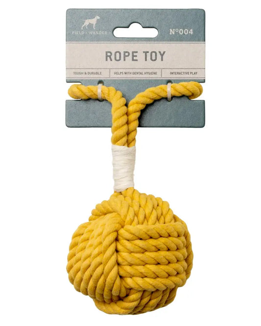 Rope Dog Toy - Yellow Field + Wander
