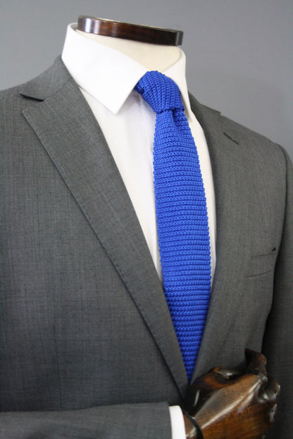 Royal Blue Knitted Silk Tie Knightsbridge Neckwear