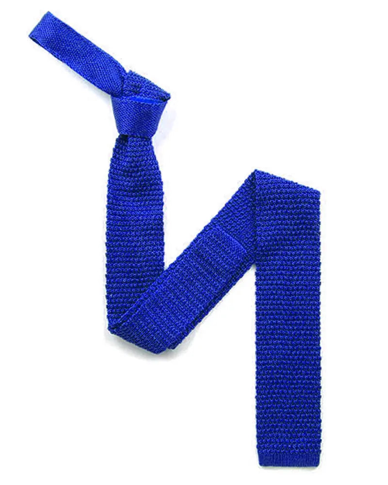 Buy Knightsbridge Neckwear Royal Blue Knitted Silk Tie | Knitted Tiess at Woven Durham