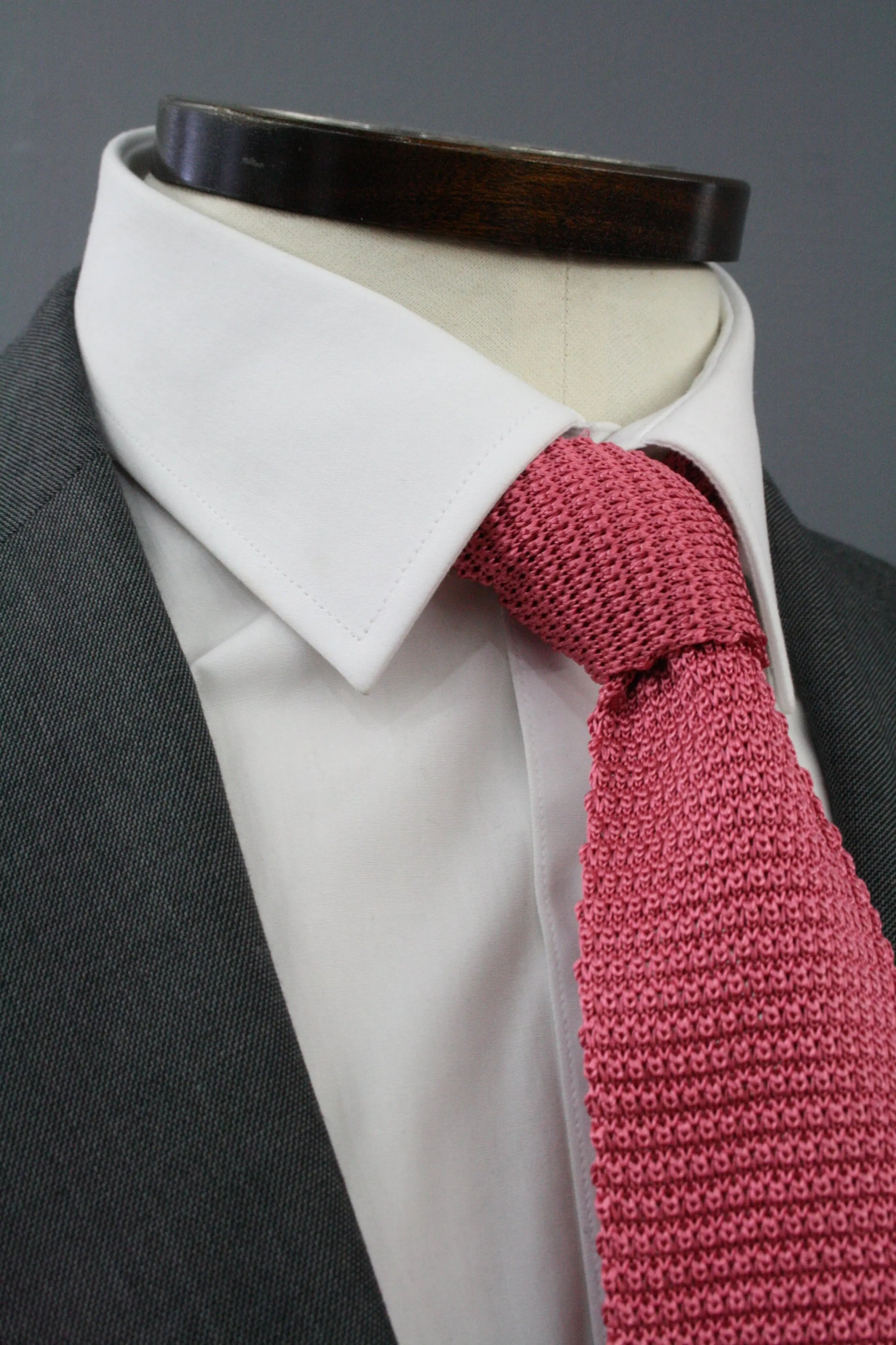 Salmon Pink Knitted Silk Tie Knightsbridge Neckwear