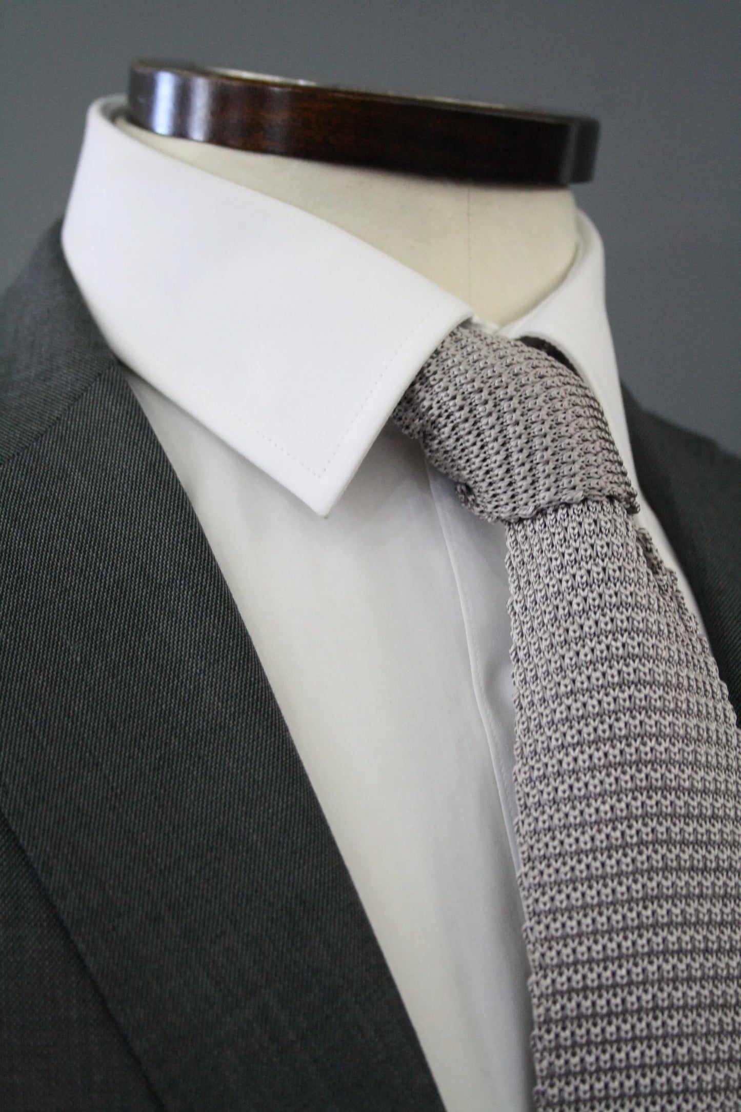 Silver Knitted Silk Tie Knightsbridge Neckwear