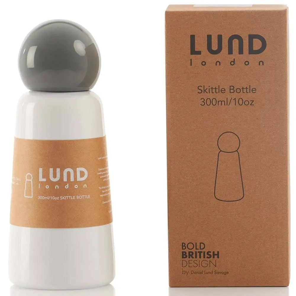 Skittle Mini Adventure Thermal Bottle - White / Dark Grey Lund London