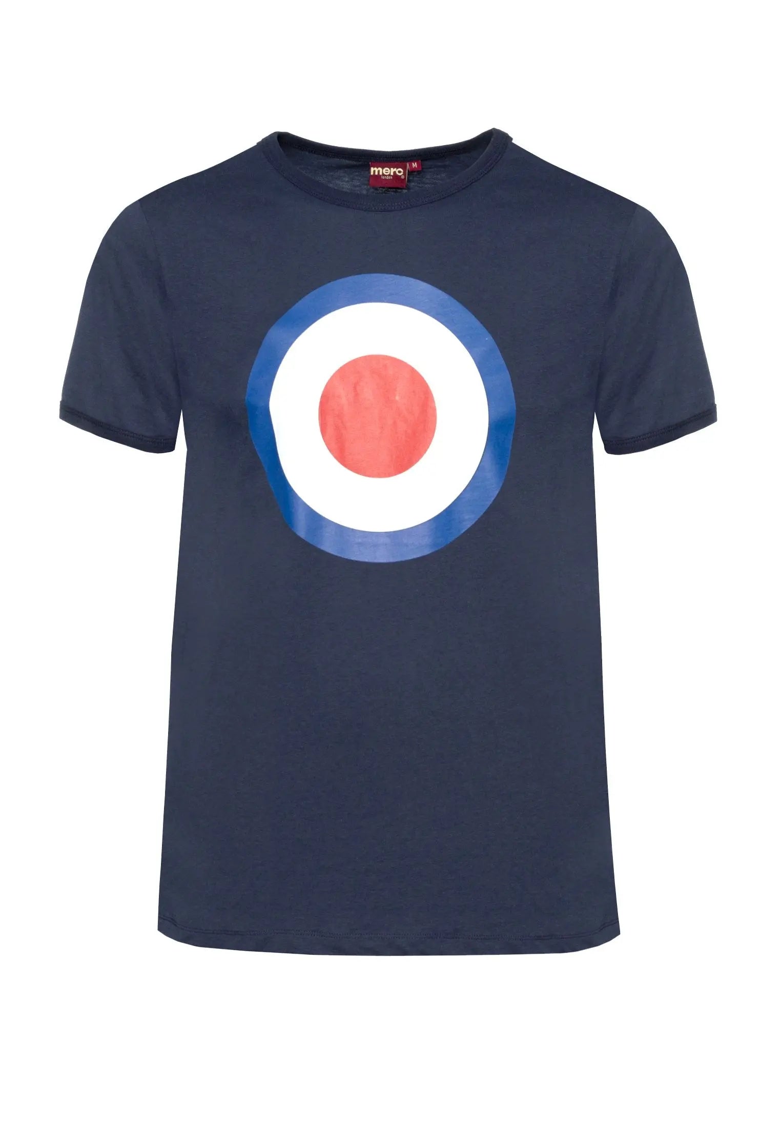 Merc London Ticket Navy Blue Target Design T-Shirt From Woven Durham