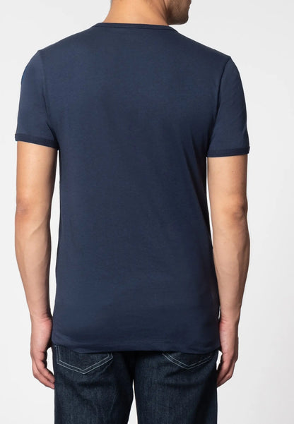 Merc London Ticket Navy Blue Target Design T-Shirt From Woven Durham