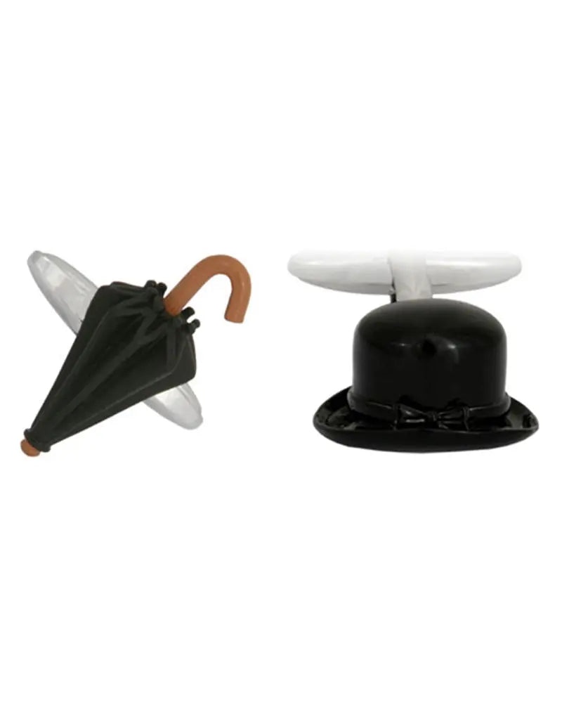Umbrella & Bowler Hat Cufflinks - Black Dalaco