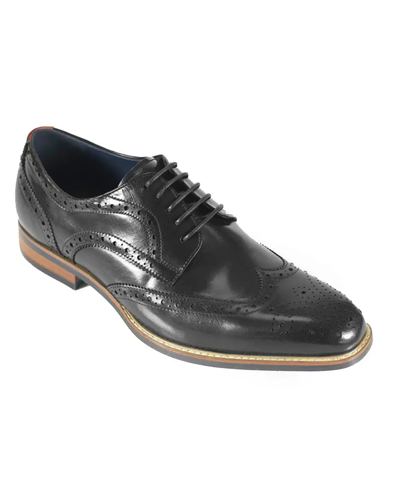 Buy Azor Venezia Derby Brogues - Black | Derby Shoess at Woven Durham