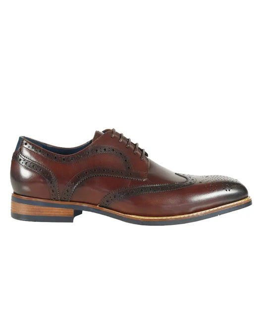 Buy Azor Venezia Derby Brogues - Brown | Derby Shoess at Woven Durham