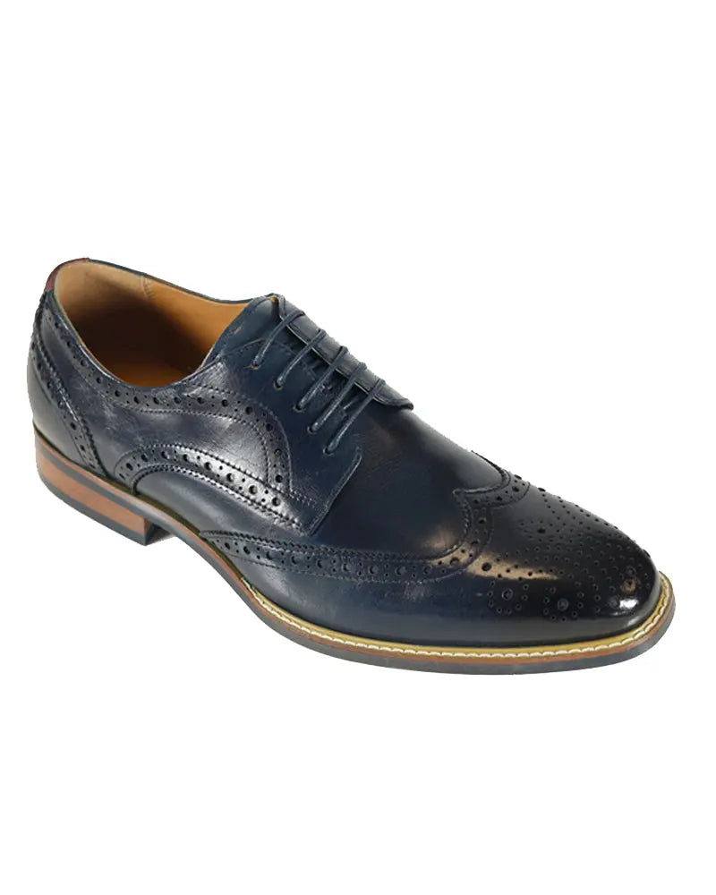 Buy Azor Venezia Navy Brogues | Derby Shoess at Woven Durham