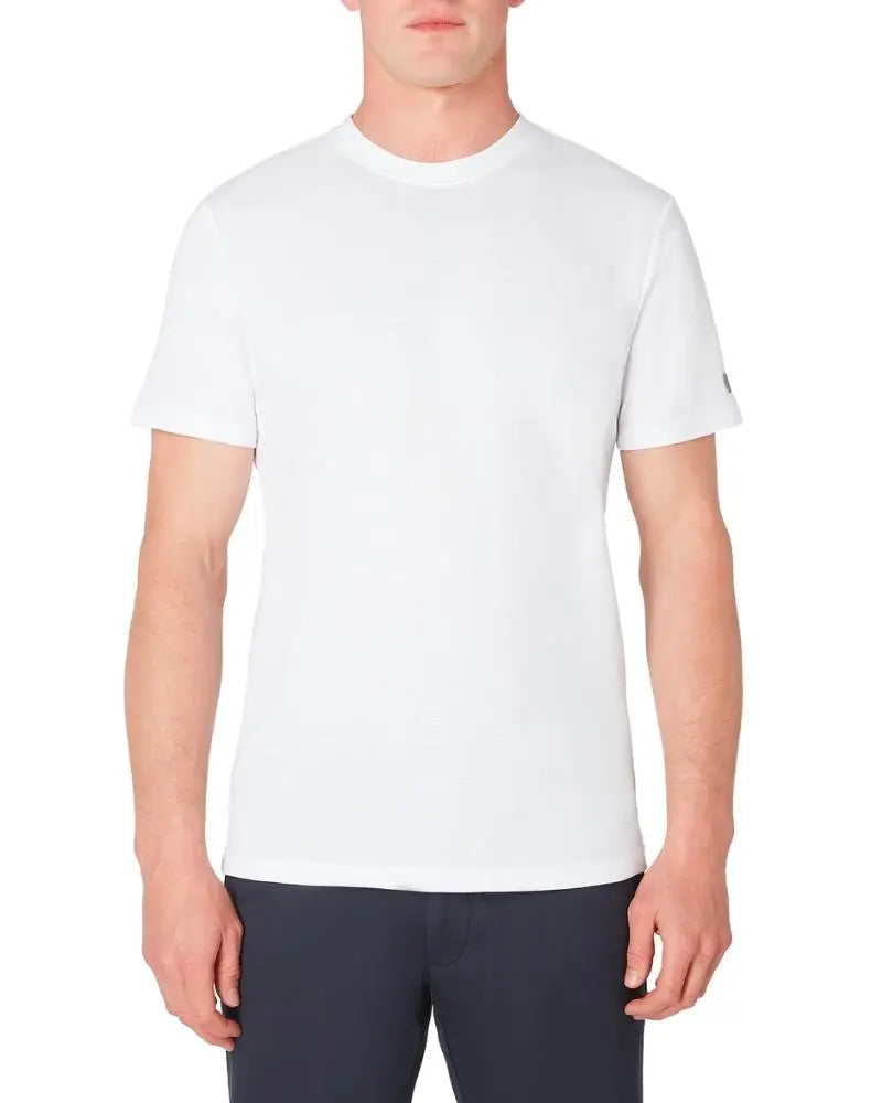 Buy Remus Uomo Waffle Pattern T-Shirt - White | T-Shirtss at Woven Durham