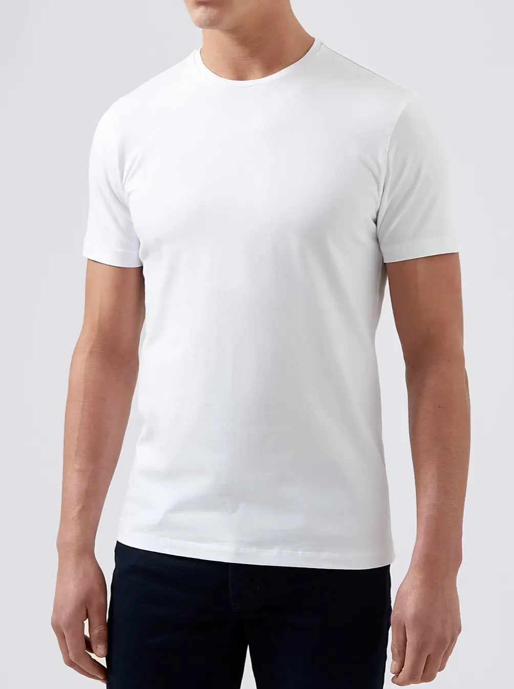 Remus Uomo White Crew-Neck T-Shirt From Woven Durham
